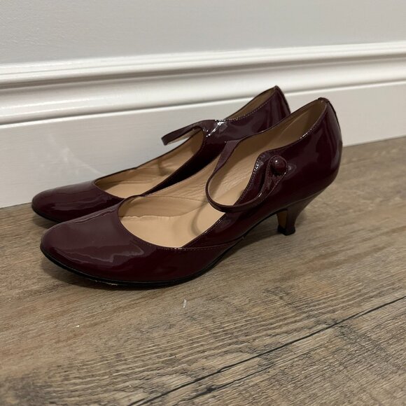 Repetto | Burgundy Mini Heel Mary Janes - Size EU 38 - Picture 1 of 16